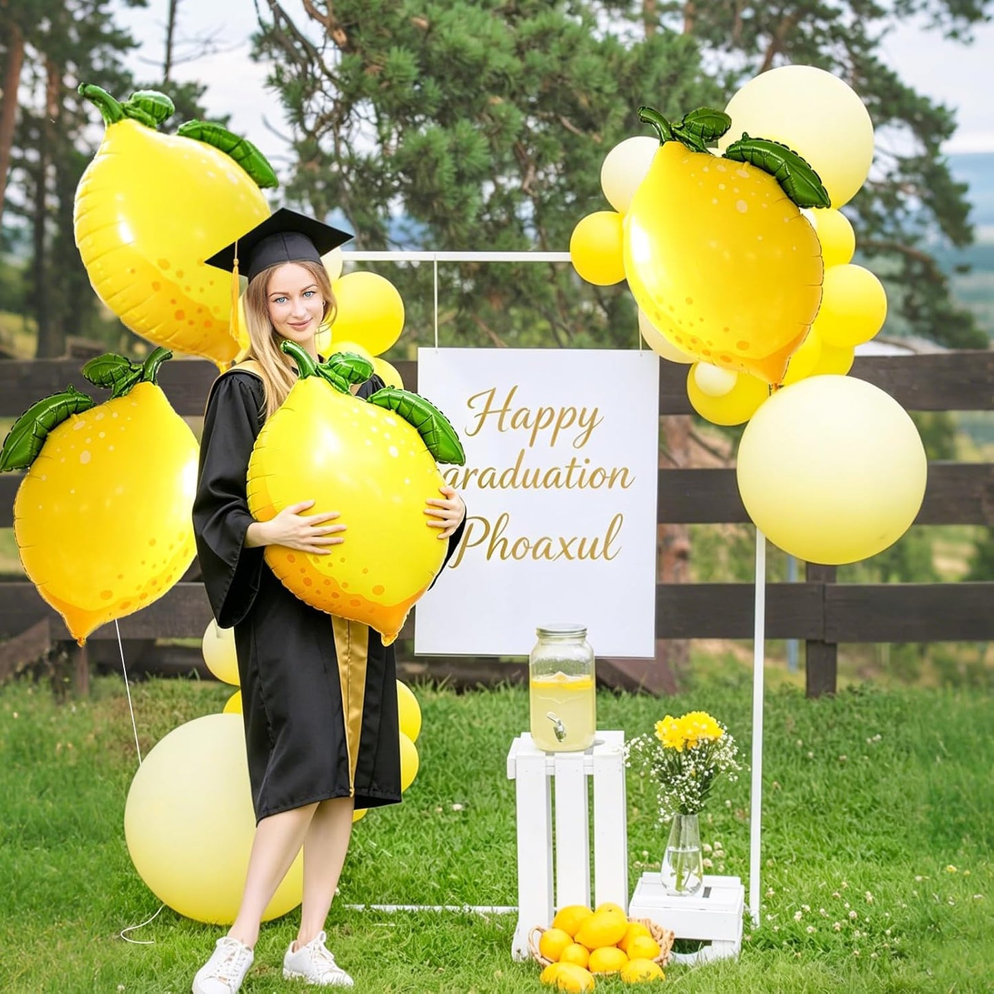 Lemon Foil Balloons She Found Her Main Squeeze Bridal Shower Baby Shower Amalfi Coast Wedding Hawaiian Luau Summer Party Decorations Lemonade Stand Supplies Freshly Graduated Lemon Themed Party Decor