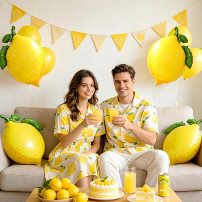 Lemon Foil Balloons She Found Her Main Squeeze Bridal Shower Baby Shower Amalfi Coast Wedding Hawaiian Luau Summer Party Decorations Lemonade Stand Supplies Freshly Graduated Lemon Themed Party Decor