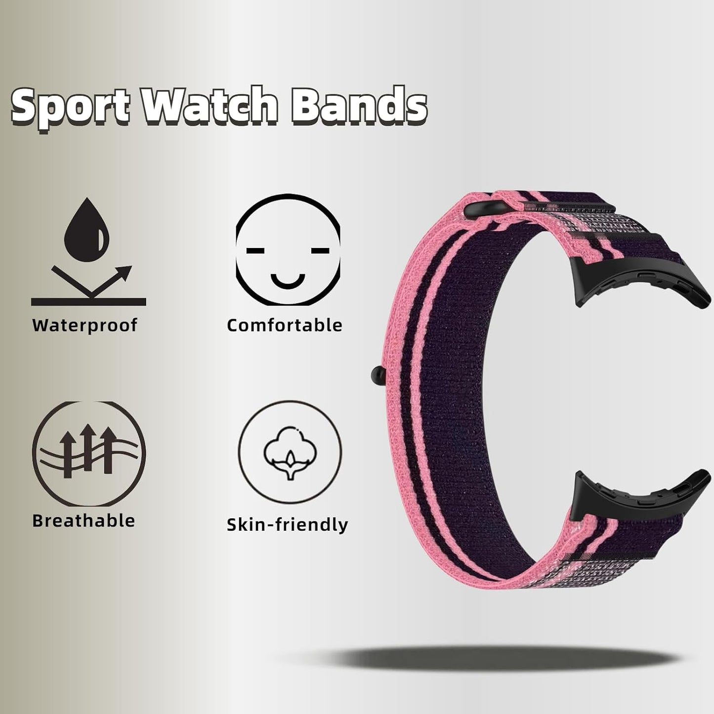 2 Pcs Compatible with Google Pixel Watch 3 41mm 45mm Nylon Watch Band, Breathable Sport Strap for Google Pixel 3/2/1 Adjustable Smartwatch Bands Men Women