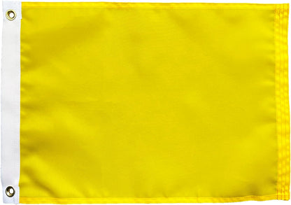Solid Yellow Flag Blank Customizable Flags 12x18 Inch Make Your Own Custom Banner to Decorate Heavy Duty Outdoor Nylon 2 Brass Grommets