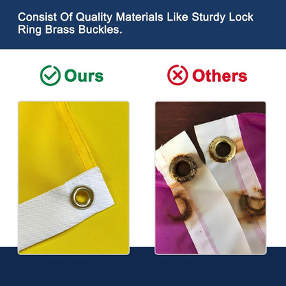 Solid Yellow Flag Blank Customizable Flags 12x18 Inch Make Your Own Custom Banner to Decorate Heavy Duty Outdoor Nylon 2 Brass Grommets