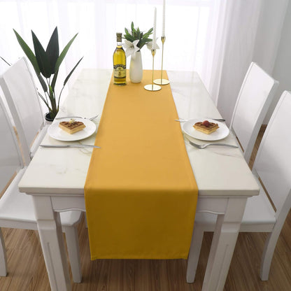 Table Runner Yellow 12 x 72 Inches Long Vivid Fall Yellow Table Runner for Wedding Family Dinner Indoor/Outdoor Picnics Table Handmade Table Runners 12" x 72" 1 Piece