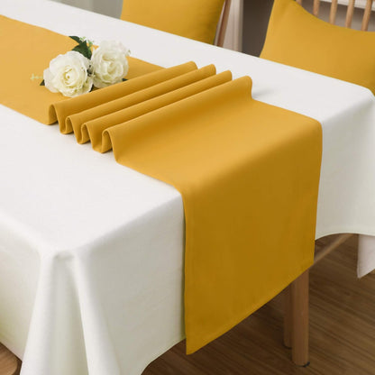 Table Runner Yellow 12 x 72 Inches Long Vivid Fall Yellow Table Runner for Wedding Family Dinner Indoor/Outdoor Picnics Table Handmade Table Runners 12" x 72" 1 Piece