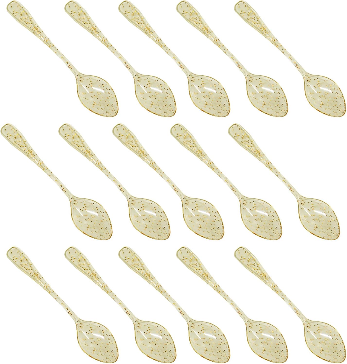 100 Pieces Disposable Mini Ice Cream Spoons, Small Plastic Dessert Tasting Spoons for Cake Yogurt pudding Ice Cream (Light Yellow)