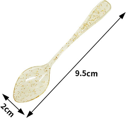 100 Pieces Disposable Mini Ice Cream Spoons, Small Plastic Dessert Tasting Spoons for Cake Yogurt pudding Ice Cream (Light Yellow)