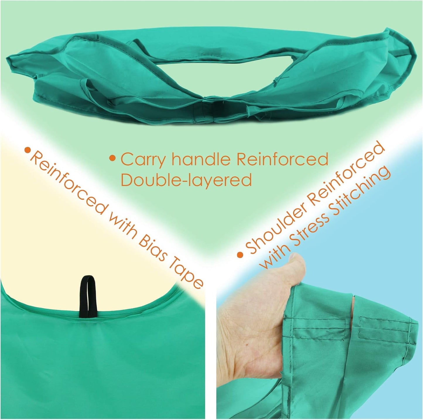 Reusable-Grocery-Bags-Foldable-Machine-Washable-Reusable-Shopping-Bags-Bulk Colorful 10 Pack 50LBS Extra Large Folding Reusable Bags Totes w Zipper Storage Pouch Lightweight Polyester Fabric