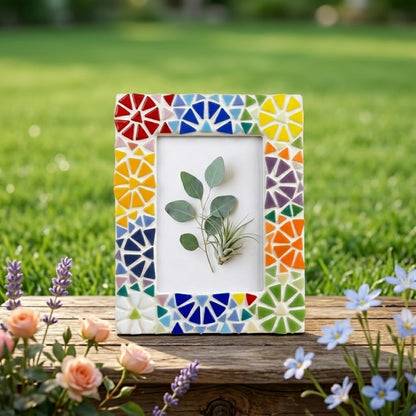 Iridescent Glass Mosaic Tiles for Crafts Bulk, 440Pcs Triangle | Easy DIY Crafting, Small Handmade Art Supplies, Perfect Mosaic Kits for adults,Outdoor Decoration
