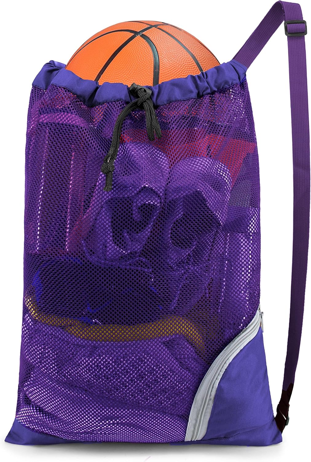 Gym Bags for Men Women Mesh Drawstring Backpack for Swim Sports Workout Gear Gifts for Swimmers Beach Pool Wrestling Backpack Cinch Bag With 3 Pockets Neon Yellow XLarge