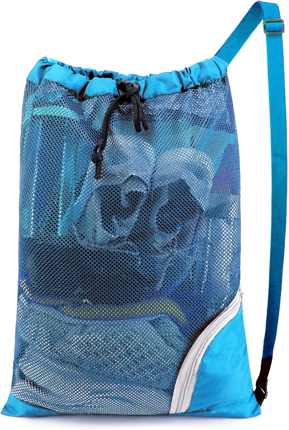 Gym Bags for Men Women Mesh Drawstring Backpack for Swim Sports Workout Gear Gifts for Swimmers Beach Pool Wrestling Backpack Cinch Bag With 3 Pockets Neon Yellow XLarge
