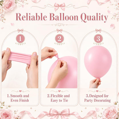 Pink Yellow Gold Balloons, 50 Pcs 12 Inch Latex Pastel Birthday Balloons | Macaron Pink, Pastel Yellow and Metallic Sand Gold for Baby Shower, Bridal Shower, Birthday and Party Decorations