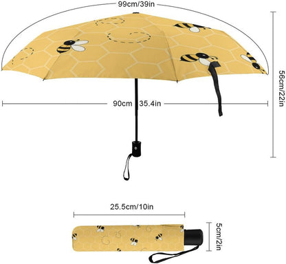 Monster Truck Car Windproof Compact Travel Auto Open/Close Folding Sun Rain Umbrella - Black Collapsible Portable