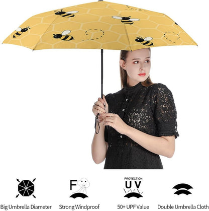 Monster Truck Car Windproof Compact Travel Auto Open/Close Folding Sun Rain Umbrella - Black Collapsible Portable