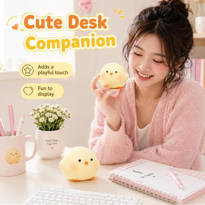 Cute Chick Squishy Toy, 1PACK Soft Slow Rising Squeeze Figure, Yellow Kawaii Animal Fidget Toy for Desk Decor, Party Favor, Small Gift, One Piece