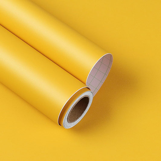 Yellow Peel and Stick Wallpaper Contact Paper for Countertops for Kitchen cabinets Stick on Wall Mural Solid Color Contact Paper Classroom Vinyl Adhesive Wallpaper for Bedroom 17.7x80 Inch