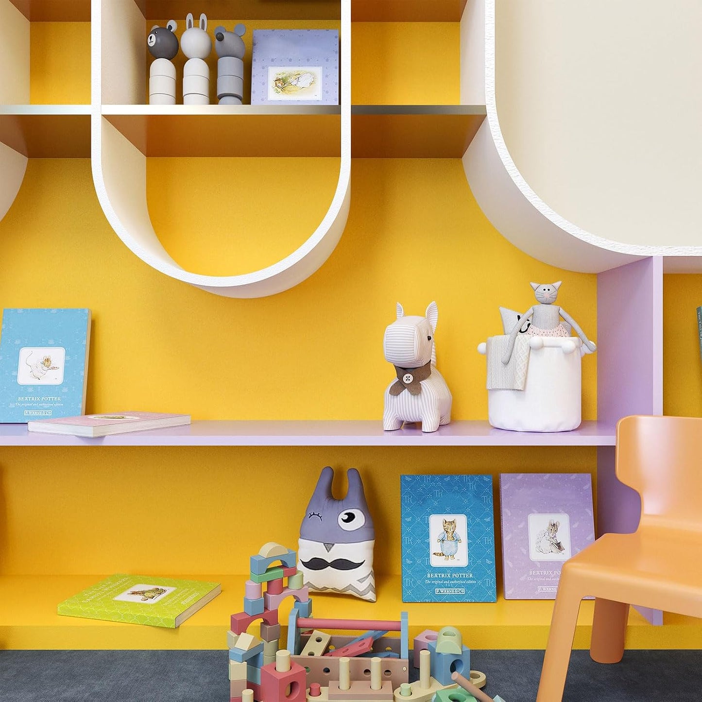 Yellow Peel and Stick Wallpaper Contact Paper for Countertops for Kitchen cabinets Stick on Wall Mural Solid Color Contact Paper Classroom Vinyl Adhesive Wallpaper for Bedroom 17.7x80 Inch