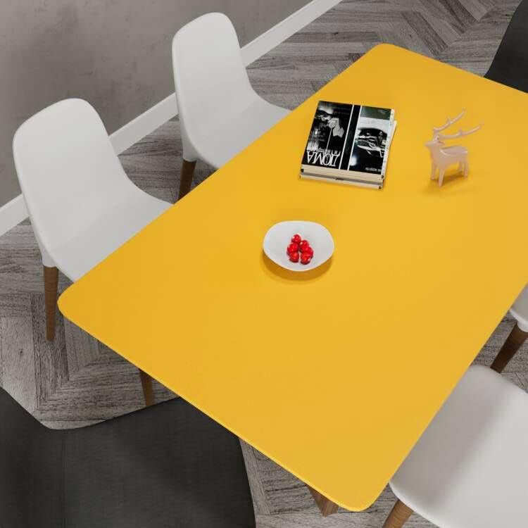 Yellow Peel and Stick Wallpaper Contact Paper for Countertops for Kitchen cabinets Stick on Wall Mural Solid Color Contact Paper Classroom Vinyl Adhesive Wallpaper for Bedroom 17.7x80 Inch