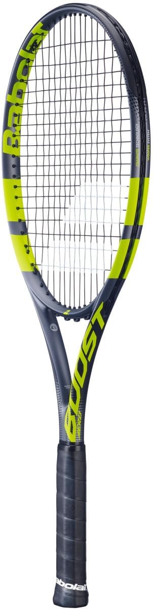 Boost Aero Strung Tennis Racquet, Grey Green/Yellow