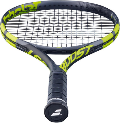 Boost Aero Strung Tennis Racquet, Grey Green/Yellow