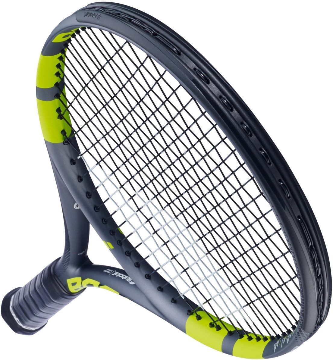 Boost Aero Strung Tennis Racquet, Grey Green/Yellow