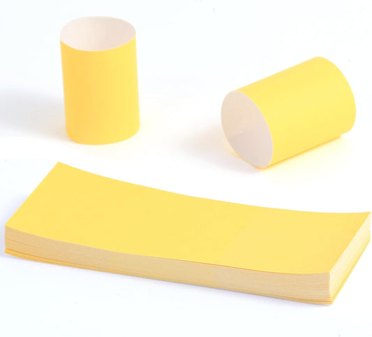 200Pcs Yellow Napkin Bands Self Adhesive | Paper Napkin Rings, Self Adhesive, Silverware Wraps, Table Setup Wedding Event Party Supply