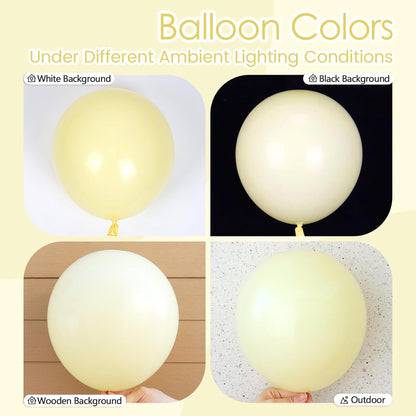 Pastel Yellow balloons 12 inch, Light Yellow Latex Balloons 50pcs Party Balloon for Gender Reveal Baby Shower Birthday Party Decorations