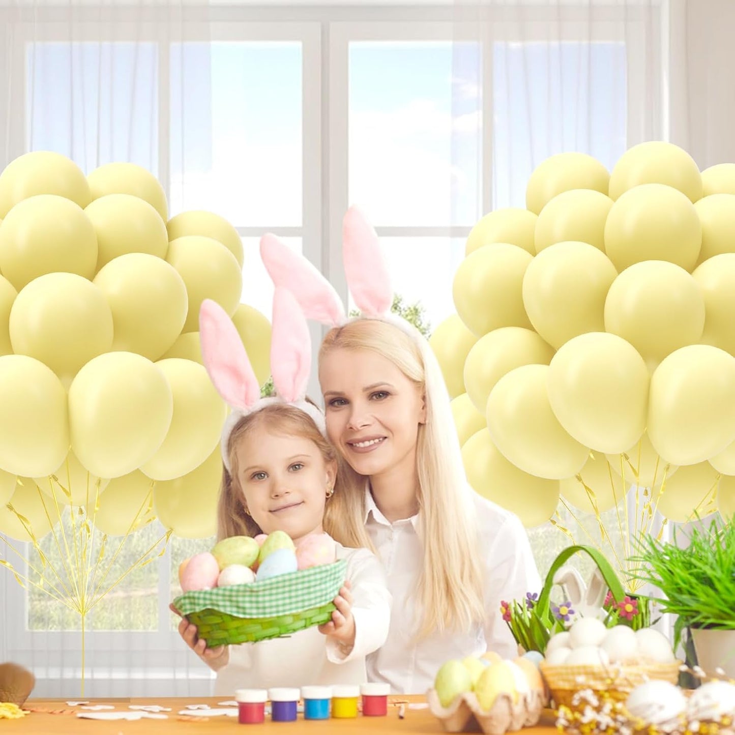 Pastel Yellow balloons 12 inch, Light Yellow Latex Balloons 50pcs Party Balloon for Gender Reveal Baby Shower Birthday Party Decorations