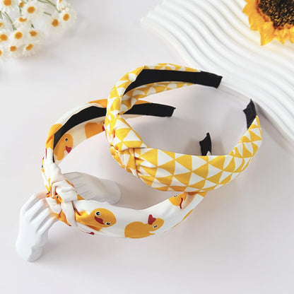 3PCS Cute Duck Headbands for Women Girls, Knotted Wide Hair Bands, Lightweight & Comfortable, Non-Slip Fashion Hair Accessories for Daily Wear, Party, Travel