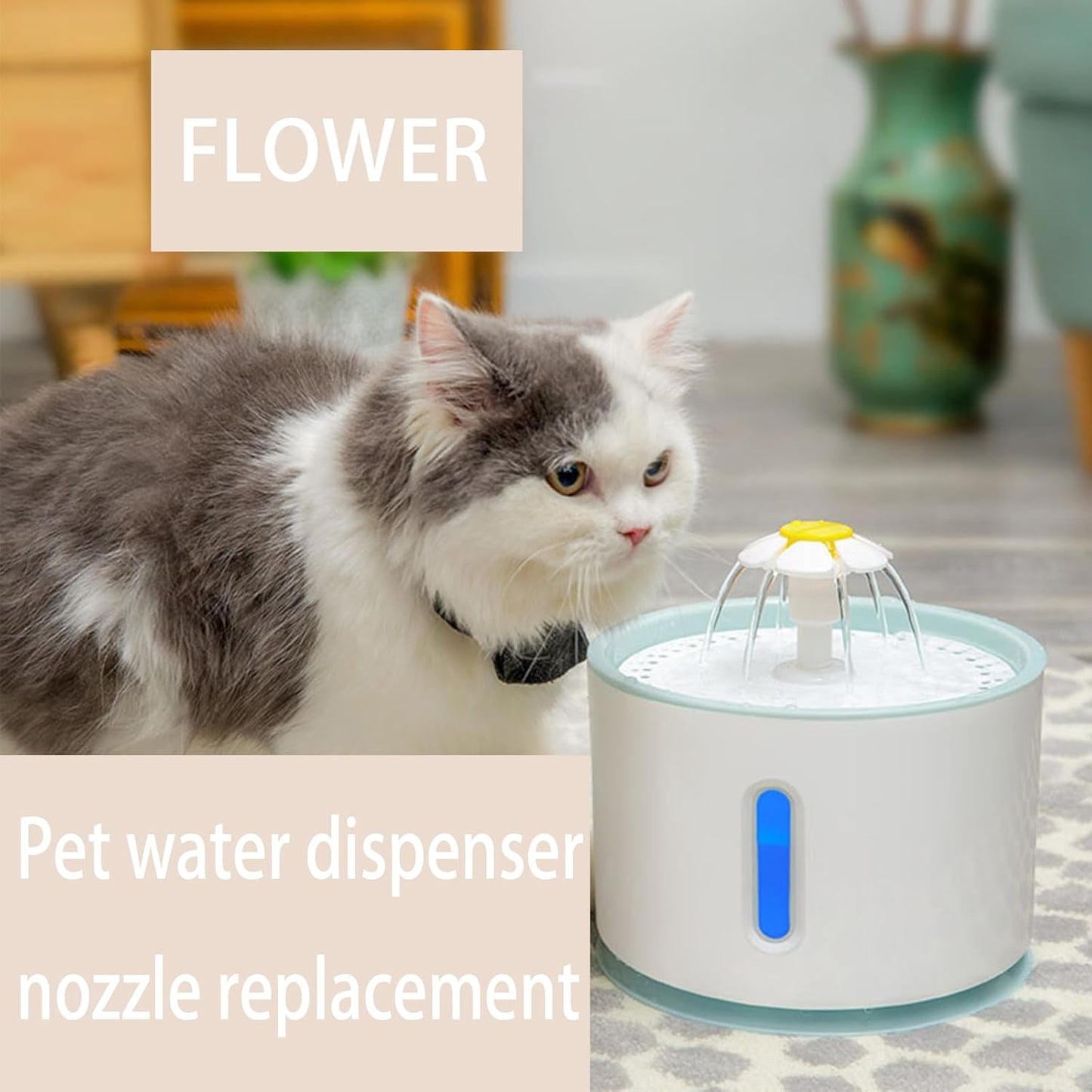 3PCS Yellow Cat Fountain Replacement Flower Nozzle Head | Pet Water Fountain Nozzle Replacement, Appropriate for Cat Fountain Automatic Drinking Water Dispenser, Fountain Attachment