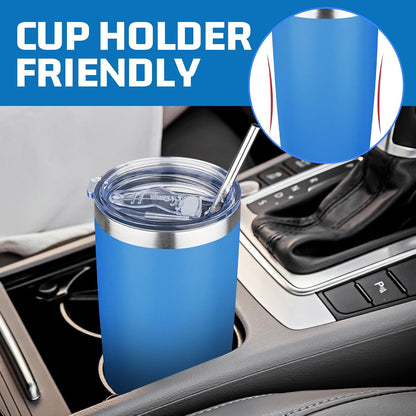 20 oz Tumbler with Lids and Straws, Stainless Steel Insulated Travel Coffee Mug, Double Wall Vacuum Insulated Tumblers, Powder Coated Coffee Tumbler for Cold & Hot Drinks (Yellow, 6 Pack)