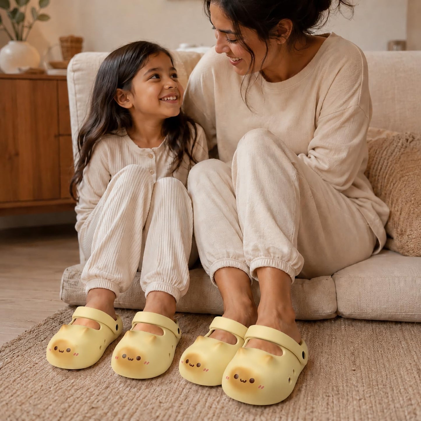 Cartoon Slippers Women Men Cute Hippo Dinosaur Cat Bunny Slides