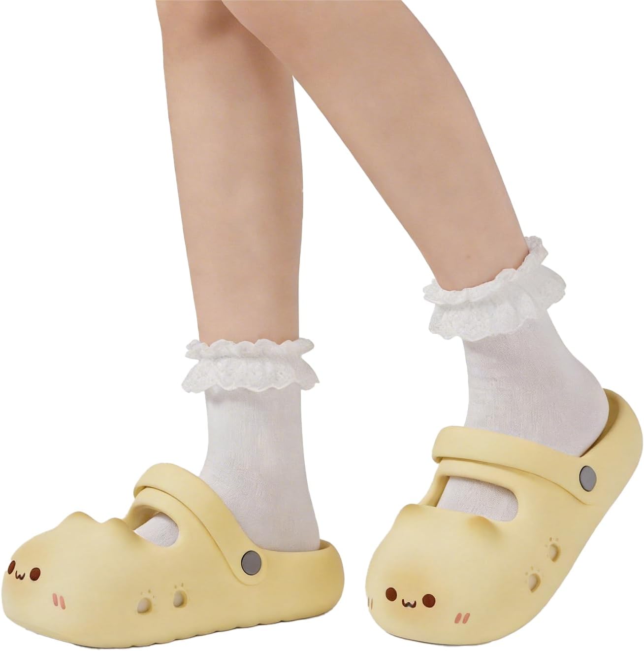 Cartoon Slippers Women Men Cute Hippo Dinosaur Cat Bunny Slides
