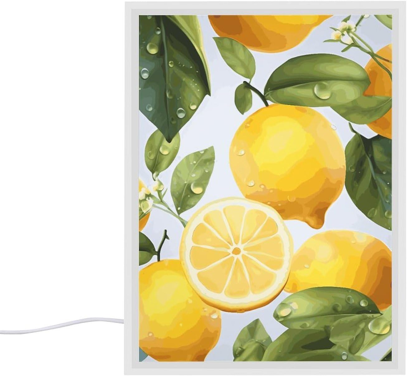 Bedroom Bedside Table Lamp Yellow Lemon Small Night Light for Dorm Living Room Office Vanity Desk Tabletop