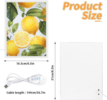 Bedroom Bedside Table Lamp Yellow Lemon Small Night Light for Dorm Living Room Office Vanity Desk Tabletop