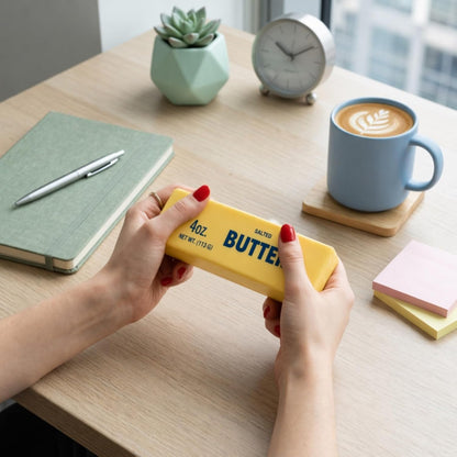 Butter Stick Squishy Fidget Toy Slow Rising Stress Relief Anxiety Sensory Squeeze Relax for Office Desk Daily Calm Yellow Butter Squishy
