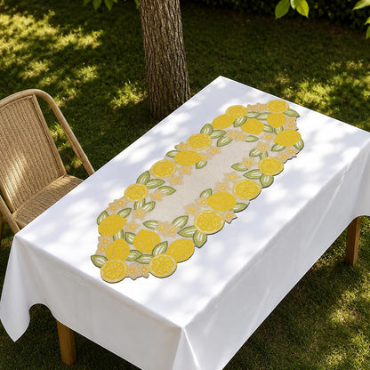 Beaded Table Runner 13x36 Inch Beaded Runner - Premium Glass Beads & Polyester Ideal for Wedding Home Décor Christmas & Family Gathering (Yellow Light Green)
