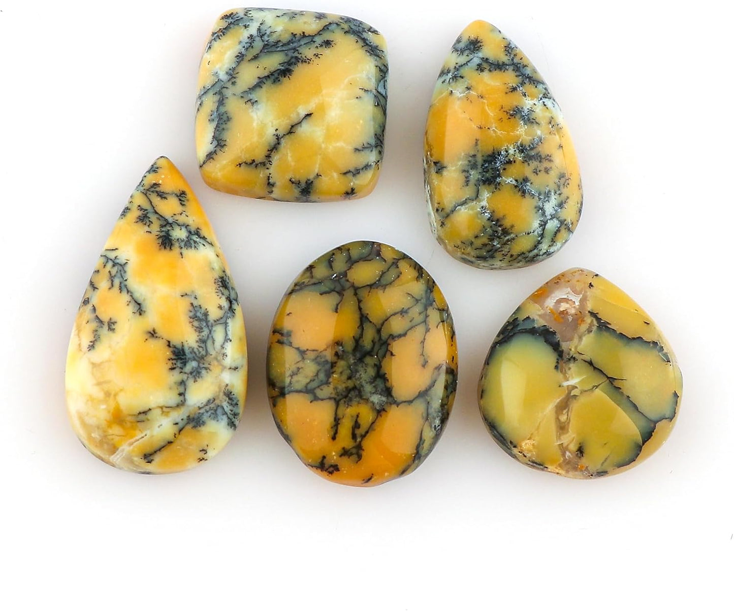 5pcs, Bulk Natural Gemstone Cabochon, Polished Flatback Stone, Wholesale Loose Cabs Supply, DIY Jewelry Making, Chakra Healing Crystal, Birthstone, Decoration, Gem Collection