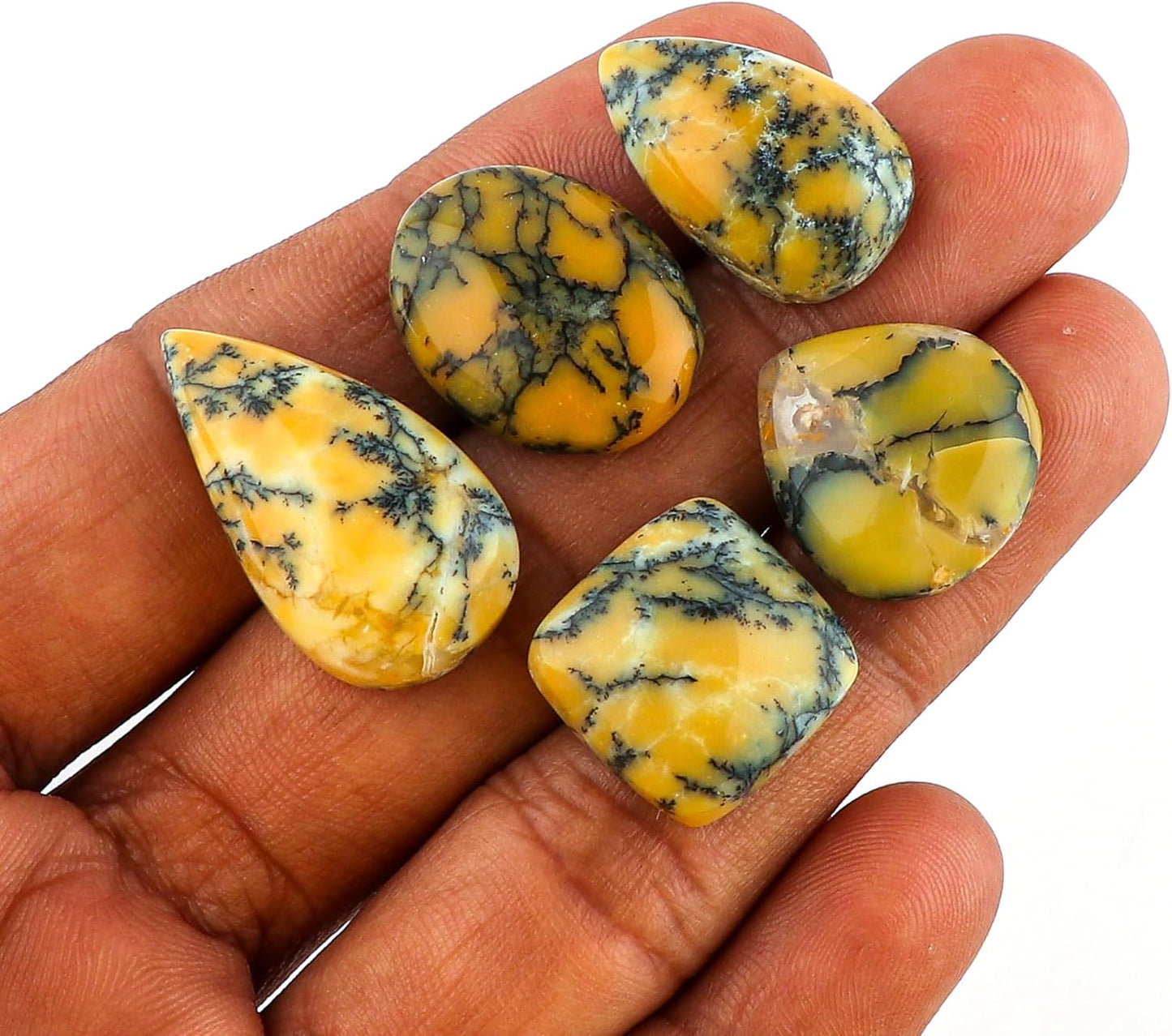 5pcs, Bulk Natural Gemstone Cabochon, Polished Flatback Stone, Wholesale Loose Cabs Supply, DIY Jewelry Making, Chakra Healing Crystal, Birthstone, Decoration, Gem Collection