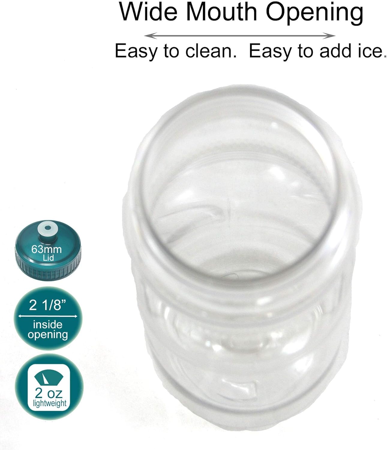 24 Ounce BPA-Free Plastic Water Bottles, Set of 10, Made in USA