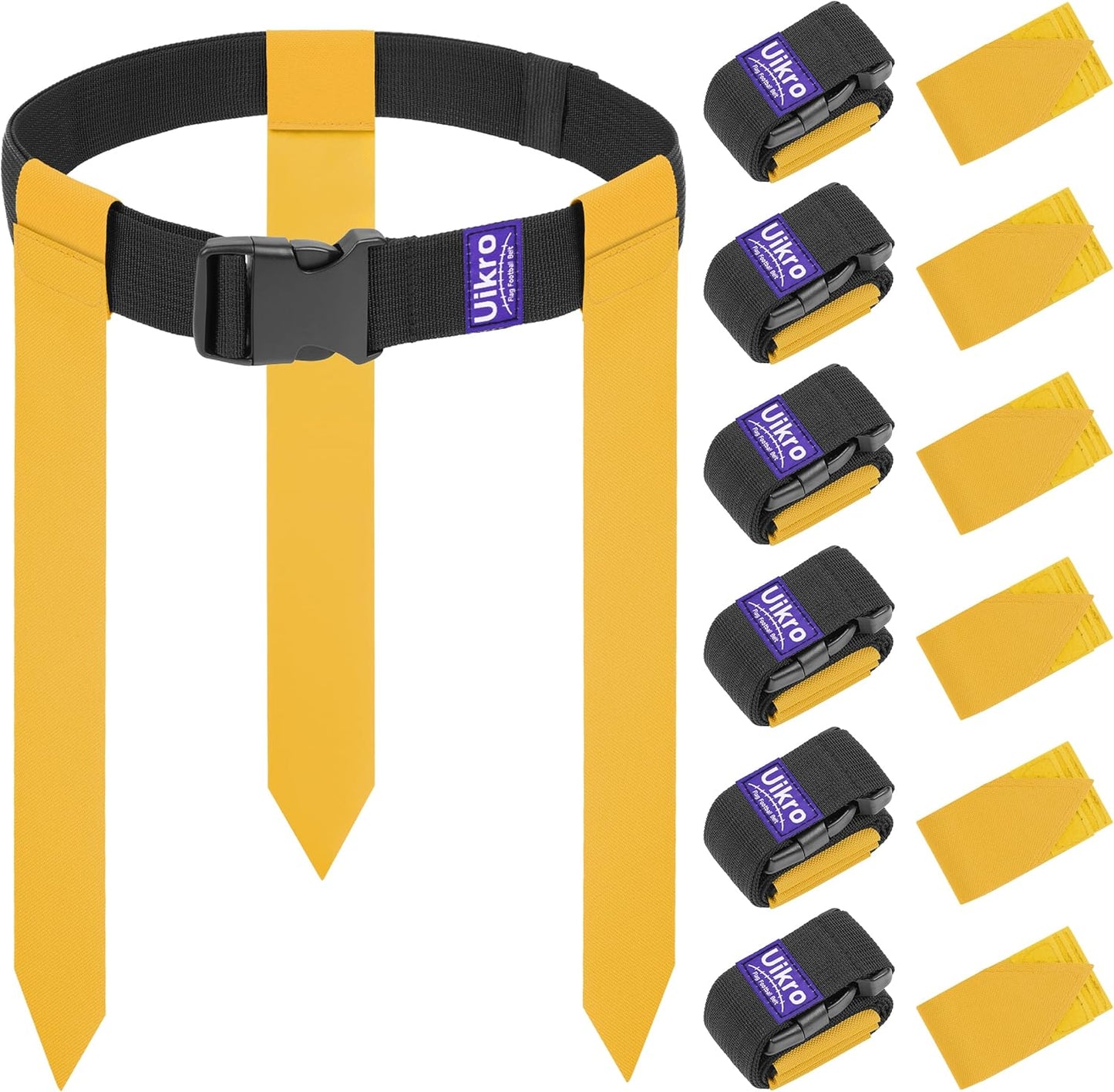 Flag Football Belts, 7 Player Flag Football Set, 21 Flags for Flag Football for Kids Youth Adults Training Sports