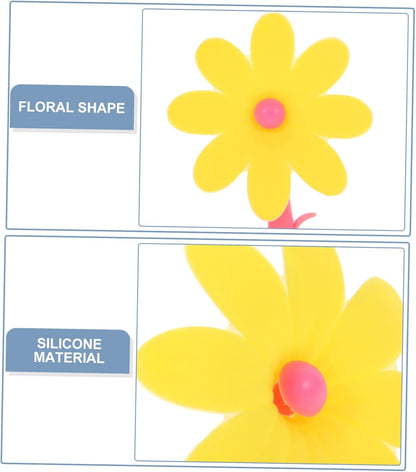 1pc Creative Silicone Flower Shape Cup Lid Leakage Light Yellow Chrysanthemum Cover for Mugs and Cups Keeps Drinks Fresh and Warm Attractive Design for Home and Office