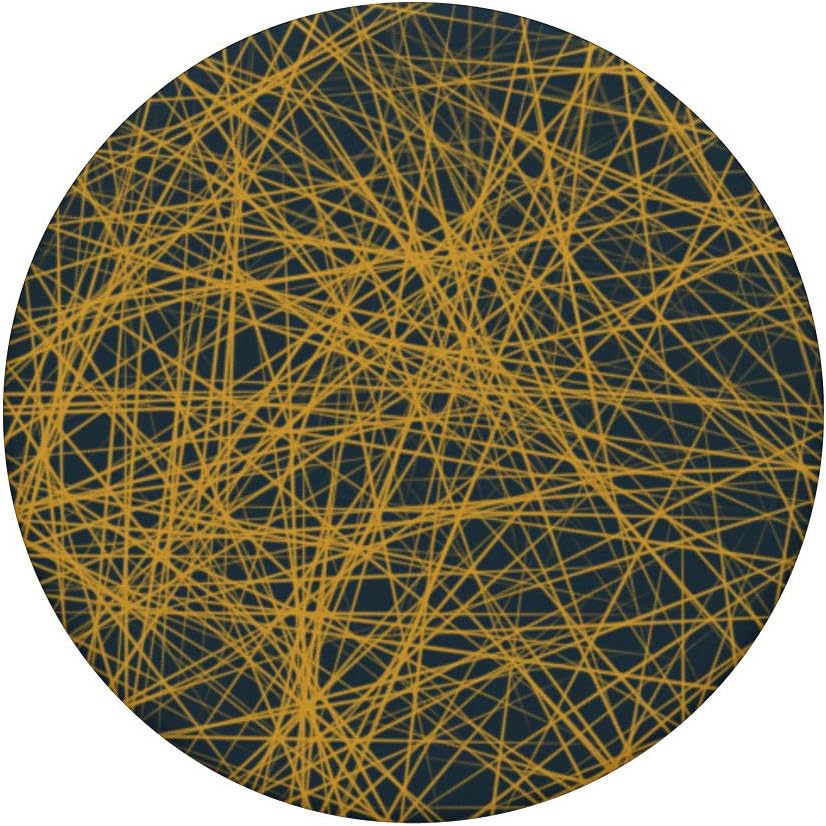 Navy and Mustard Yellow Geometric Line Pattern PopSockets Grip and Stand for Phones and Tablets