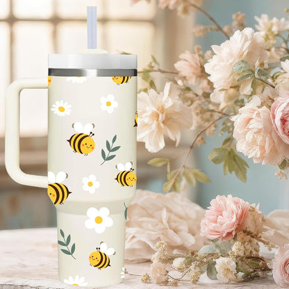 Lemon Gifts.40oz Lemon Tumbler with Handle.Lemon Lover Cup Gift.Birthday Christmas Lemons Tumblers Gift for Women Men.