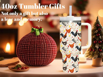 Lemon Gifts.40oz Lemon Tumbler with Handle.Lemon Lover Cup Gift.Birthday Christmas Lemons Tumblers Gift for Women Men.