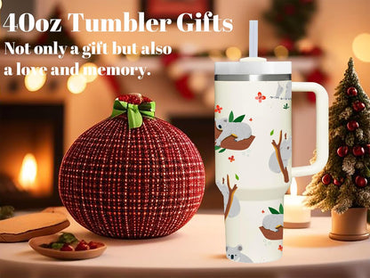 Lemon Gifts.40oz Lemon Tumbler with Handle.Lemon Lover Cup Gift.Birthday Christmas Lemons Tumblers Gift for Women Men.