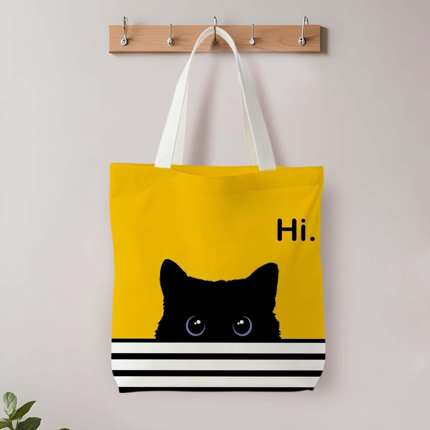 Striped Canvas Bag, Floral Tote Bag for women, Reusable Grocery Shopping Bags