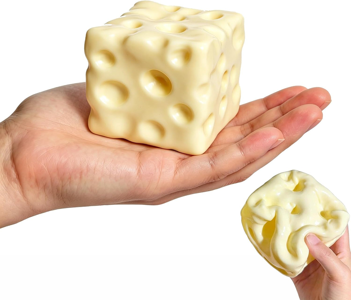 Yellow Squeeze Cheese Squishy - Squeeze Luck Cheese Squishy Skin Soft , Soft Novelty Slow Rising Sensory Cheese Stress & Anxiety Relief Fidget Toys (Yellow, S (5cm))