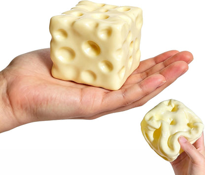 Yellow Squeeze Cheese Squishy - Squeeze Luck Cheese Squishy Skin Soft , Soft Novelty Slow Rising Sensory Cheese Stress & Anxiety Relief Fidget Toys (Yellow, S (5cm))
