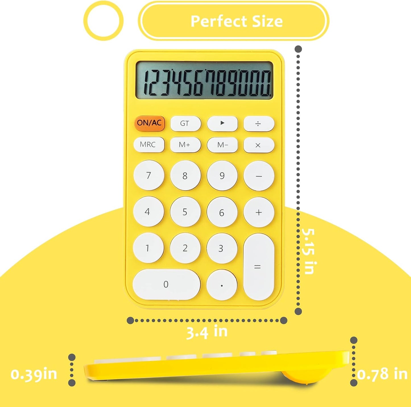Standard Calculator, 12 Digit Large Display Desktop Calculator with Big Buttons for Office, School, Home & Business