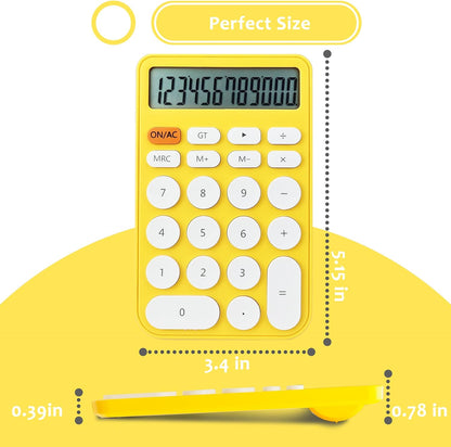 Standard Calculator, 12 Digit Large Display Desktop Calculator with Big Buttons for Office, School, Home & Business