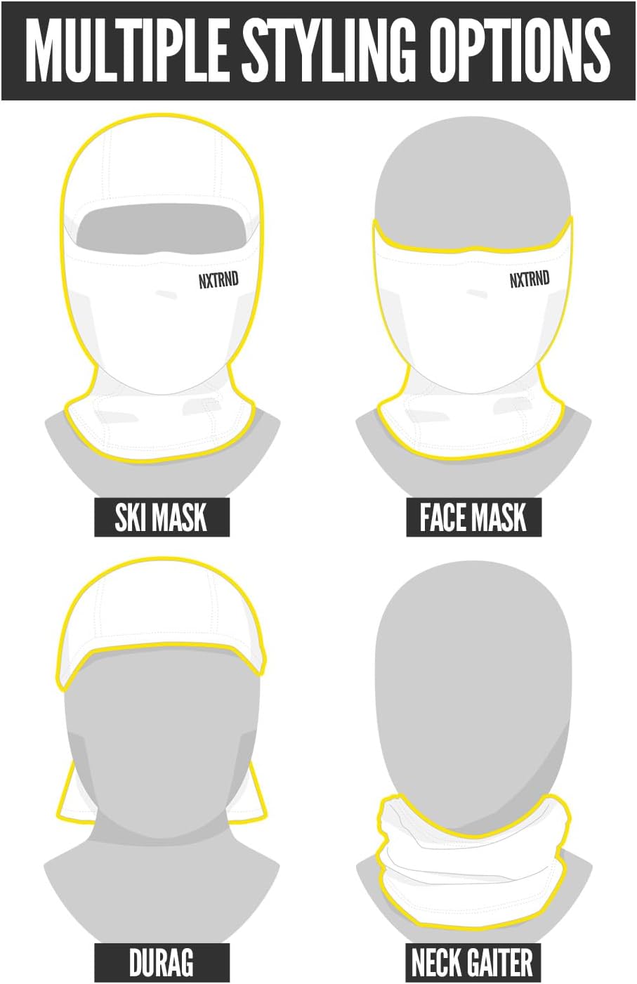 Breathable Ski Mask, Lightweight Balaclava, Moisture-Wicking Shiesty